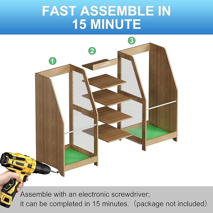 Golf Bag Storage Organizer for Garage, Premium Wooden 2 Golf Bags Rack with Drawer, Easy Assemble Golf Club Stand/Holder Suitable for Garage Home Simulator and Office