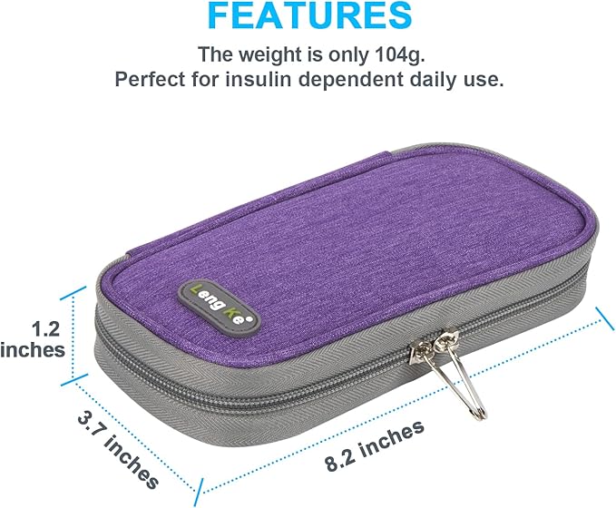 YOUSHARES Insulin Cooler Travel Case - TSA Approved for Ozempic, Mounjaro Injection Pen, Diabetic Medication Cooling Bag for Zepbound, Refrigerated Diabetes Storage Kit with 2 Ice Pack