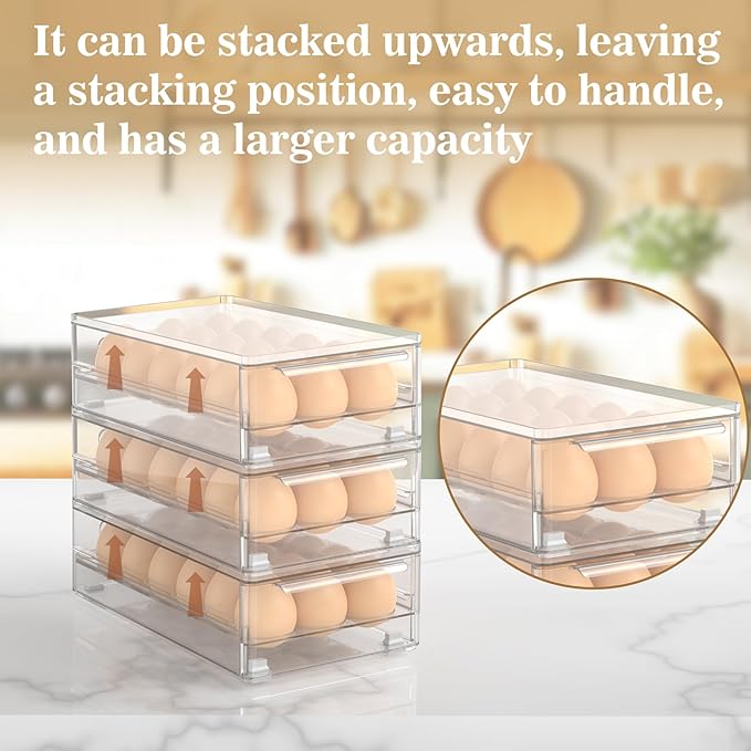 Acrylic Egg Box Transparent 18 and 36 Pack Storage for Refrigerator Kitchen Storage Size: 13.3 * 4.7 * 3.9 inches (2 pack)