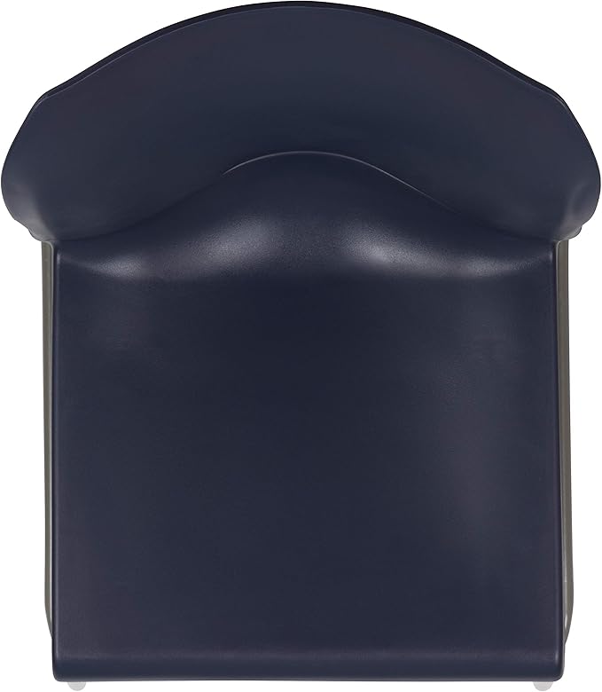 Flash Furniture Hercules Series Contoured Stacking Chairs for Waiting Rooms and Offices, Ergonomic Lobby Chairs with Curved Back, Set of 5, Navy