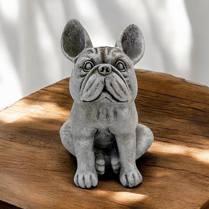 Top Brass Cute French Bulldog Eyeglass Holder – Whimsical Reading Glasses Stand – Funny Desk Nightstand Rack Display Organizer – Frenchie Puppy Dog Pet Decor