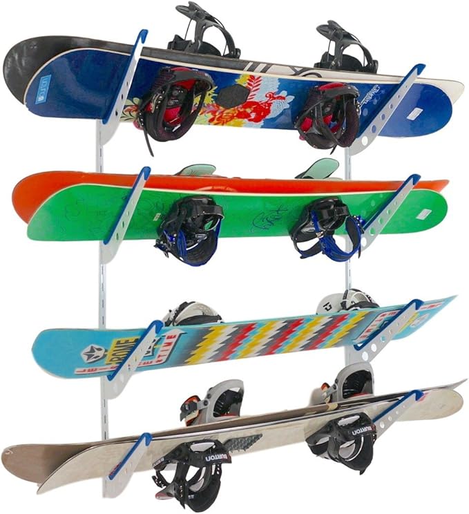 StoreYourBoard Snowboard Multi Wall Storage Rack, Home and Garage Mount
