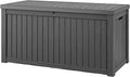 NUNU LAB 220 Gallon Outdoor Storage Box Waterproof, Outside Package Delivery Deck Boxes with Lockable Lid, Backyard Storage Bin For Garden Tools, Patio Cushions, Black