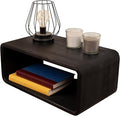 Floating Nightstand Wooden, Bedside Table, Nightstand Shelf, Handmade, Wall Mounted Bedside Shelf, Minimalist and Unique Style (Black)