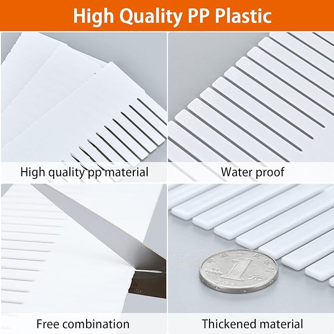 40Pcs Drawer Dividers, 14.96" x 2.76", Thin, DIY Plastic Drawer Separators, Large Adjustable Dresser Drawer Organizer for Clothes, Bedroom, Bathroom, Kitchen Cutlery, Desk, Office Storage
