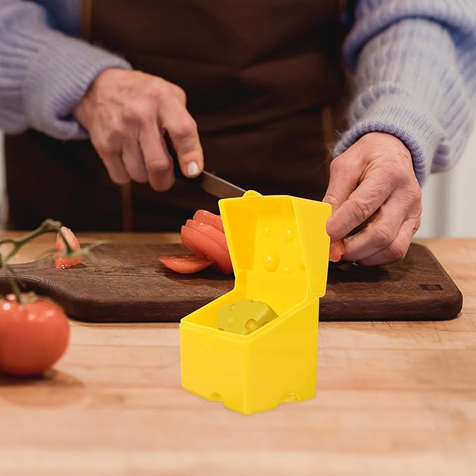 2pcs Slice Cheese Storage Containers with Sealing Lid for Refrigerator Practical Abs Butter and Cheese Keeper Boxes Kitchen Food Storage Bins for Freshness Preservation
