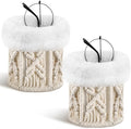Geelin 2 Pcs Glasses Holder for Nightstand Eyeglass Stand Boho Fuzzy Decor for Office Desk Organizer Bedside