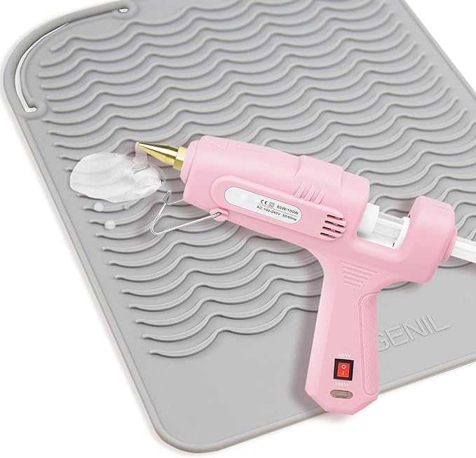 ANGENIL Pro Heat Resistant Silicone Mat for Hair Tools with Flat Iron Hair Straightener and Curling Irons Travel Essentials, Anti-scalding Accessories Pad Hot Tool Mat, Large Size 11.02" x 7.9"