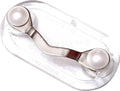 Readerest Magnetic Eyeglass Holder, Secure Eyewear Clip for Reading Glasses, Sunglasses & ID Badges, Glasses Holders for Women, Gift for Mom & Teachers, USA Made (Stainless Steel + Pearls)