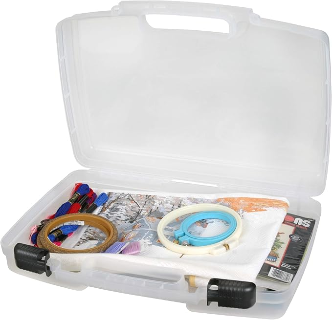 ArtBin 17 inch 8017AB Quick View Carrying Case, Portable Art & Craft Organizer with Handle, 1 Plastic Storage Case - 17" Standard Base Open Core