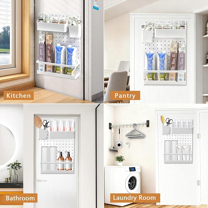 20x13x4.7-Inch Inside Cabinet Door Organizer,Adhesive Shelf,No Drilling Cabinet Door Storage,Organizer Caddy for Kitchen,Bathroom Cabinets,Space Saving Hold,Style2
