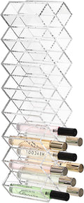 ELLDOO Rollerball Perfume Organizer, 23 Spaces Clear Acrylic Perfume Storage Holder Beauty Scent Holder, Stackable Makeup Lipgloss Lipstick Display Case Lip Gloss Storage Stand (8-Tier)