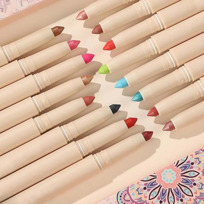 Pink Matte Eyeshadow Pencil, Waterproof Long Lasting Eye Shadow, High Pigment Hypoallergenic Highlighter Stick - Create Multi-Dimensional Eyes Look (05# Pink Matte)