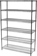 Shelving Inc. 18" d x 30" w x 84" h Chrome Wire Shelving with 6 Tier Shelves, Weight Capacity 800lbs Per Shelf
