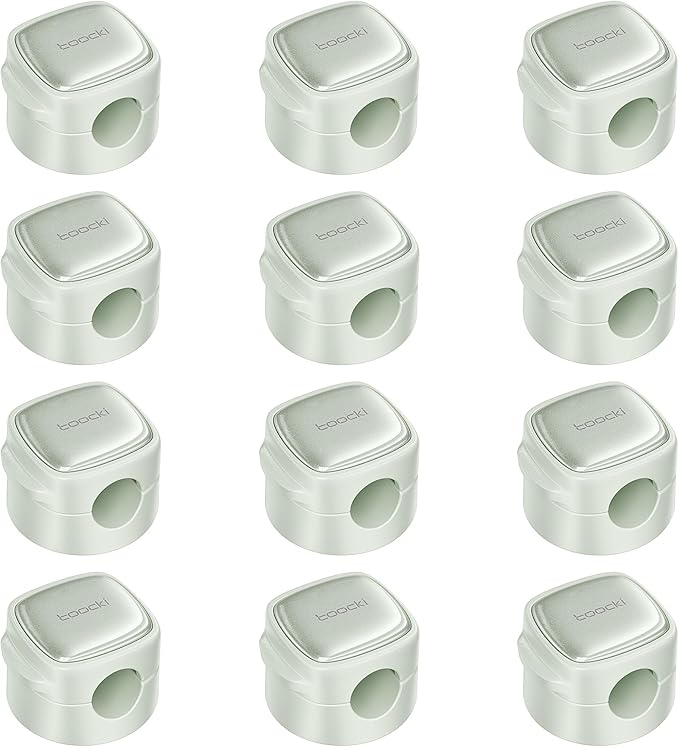 12 Pack Magnetic Cable Clips – Cord Organizer & Holder, Toocki Adhesive Cable Management, Wire Holder for USB Charging Cables, Ideal for Home, Office, Car, Desk, and Nightstand-Green