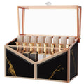 Lipstick Organizer Lipstick Holder - 24 Spaces, Tempered Glass Lip Gloss and Perfume Organizer,Vanity Lipstick Holder and Organizer.Black