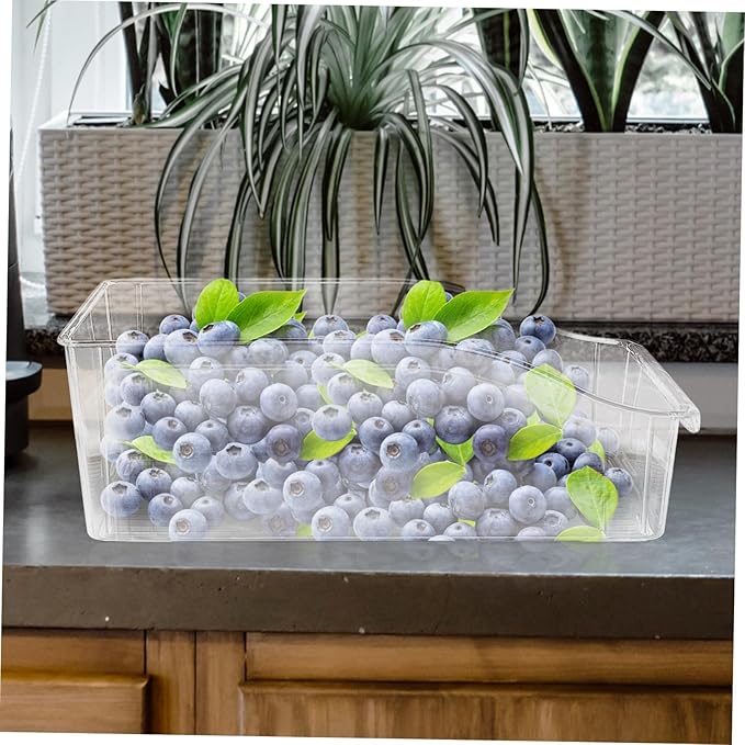 Clear Refrigerator Drawer Organizer Storage Container for Fridge Food-grade Storage Box for Kitchen Transparent Fridge Organizer Bin for Vegetables and Meat Preservation