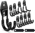 3-H Garage Wall Hooks 10 Pack, Garage Hooks Heavy Duty with Extra Welding Spots, Wall Storage Organizer for Hanging for Garden, Lawn, Yard (Black)