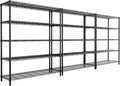Storage Shelves Heavy Duty, 3 PCS 48" L x 20" W x 72" H Garage Wire Shelving Unit Loads 2000LBS, 5-Tier Adjustable Metal Industrial Utility Shelf Rack for Kitchen, Laundry Room, Warehouse, Basement