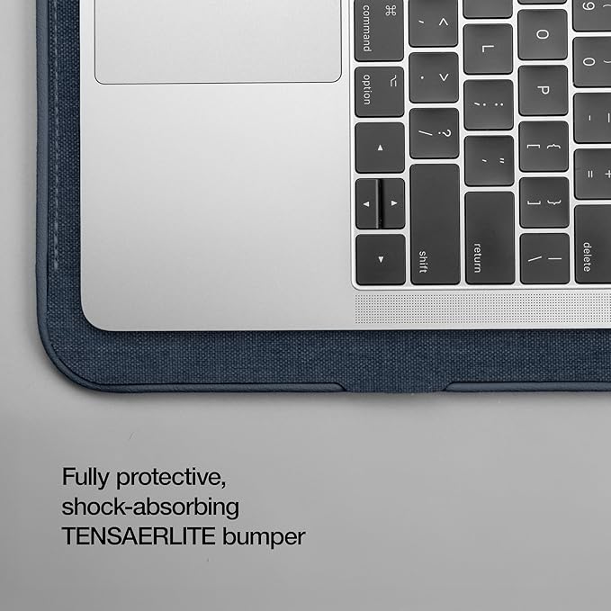 Incase ICON Sleeve with Woolenex - MacBook Air 13 inch Case - 2025, 2024, 2023, 2022, M4, M3, M2 - Fitted MacBook Case, Laptop Sleeve, Hard Cover, Durable, Lightweight - Heather Navy