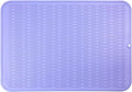 Silicone Dish Drying Mat for Multiple Usage,Easy clean,Eco-friendly,Heat-resistant Silicone Mat for Kitchen Counter or Sink,Refrigerator or Drawer Liner Light Purple 2XL 24 inches x 18 inches