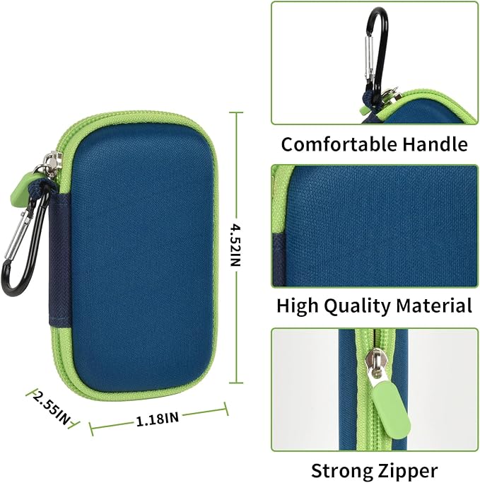 Case Compatible with SanDisk 1TB 2TB 500GB 4TB/for SanDisk PRO Extreme Portable SSD, External Solid State Hard Drive Storage Holder for SDSSDE61/ SDSSDE60/ SDSSDE81/SDSSDE30/SDSSDE60 (Box Only)(Green)