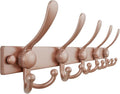 Dseap Coat Rack Wall Mount 2.0 Pro: Heavy Duty 300% Thicker, 16" Stud Mount, Stainless Steel Wall Coat Hooks Hanger for Clothes Jackets Hats Entryway Closet, MaxStrong Series, Rose Gold