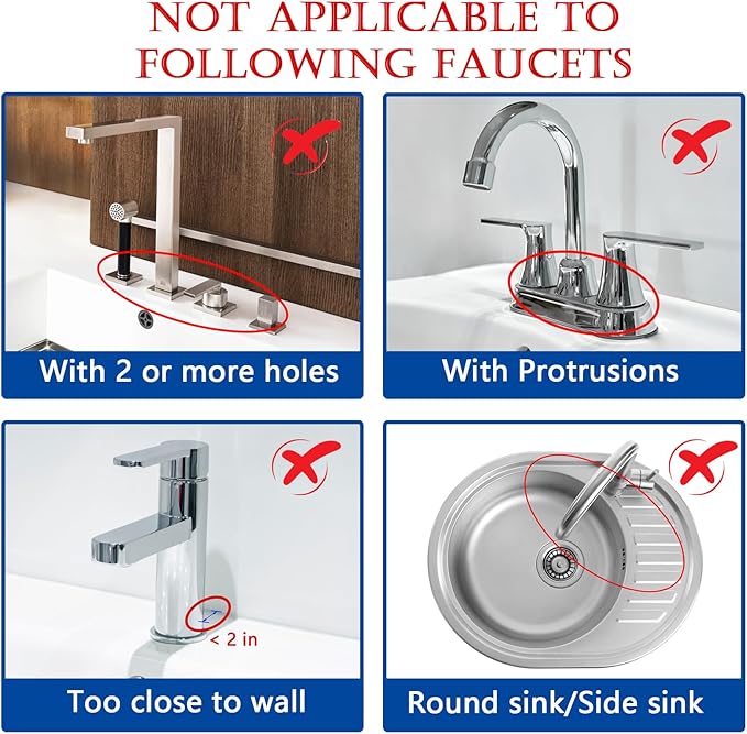 Meiliweser Silicone Faucet Mat for Kitchen Sink – Gen 2 Splash Guard with Upgraded Outlet & Slope – 18” x 5.1” Water Catcher & Sink Sponge Holder for Kitchen and Bathroom (Gray)