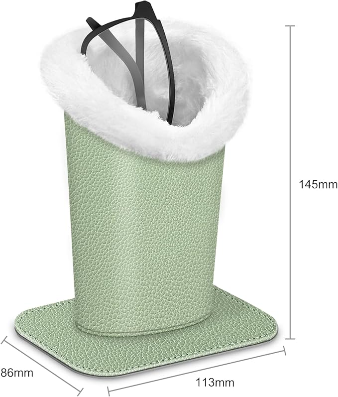 Fintie Plush Lined Eyeglasses Holder, Glasses Stand Case, Anti-scratch Glasses Storage Organizer for Desk, Nightstand, Office