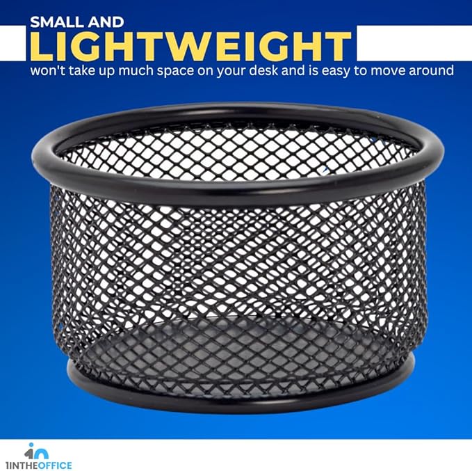1InTheOffice Mesh Paper Clip Holder For desk, Paperclip Holder (2 Pack)