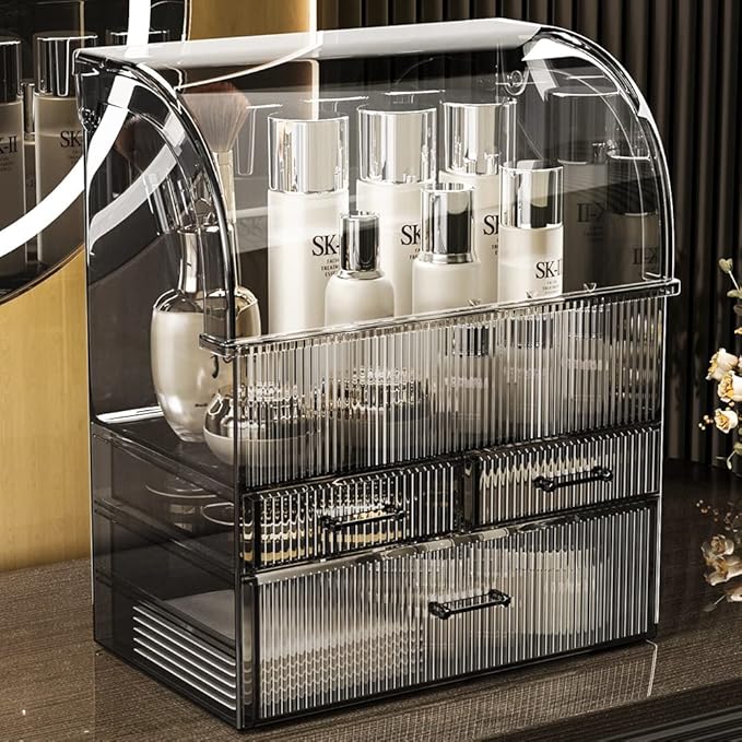 MOOCHI Professional Large Cosmetic Makeup Organizer Bathroom Storage Display Case with Drawers