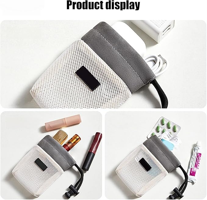Portable Meshes Storage Pouches for Electronics Accessories Travel Accessory Organizers Bag
