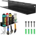 woiron Pneumatic Tool Holder/Aerosol Rack Combo, Wall Mounted Spray Can Bottle Holder, Air tool organizer, for Garage and Workspace - Black