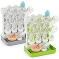 Baby Bottle Drying Rack, 2PCS Space Saving Baby Bottle Organizer for Countertop, Vertical Bottle Dryer Holder with Brushes Holder, Large Bottle Storage Holder 12 Bottles & Baby Accessories