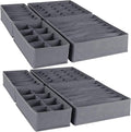 Dresser Drawer Organizer 8 Pack Clothes Underwear Sock Storage Dark Gray Drawer Dividers Grey Foldable Closet Organizer Storage Box Dresser Drawer Organizers