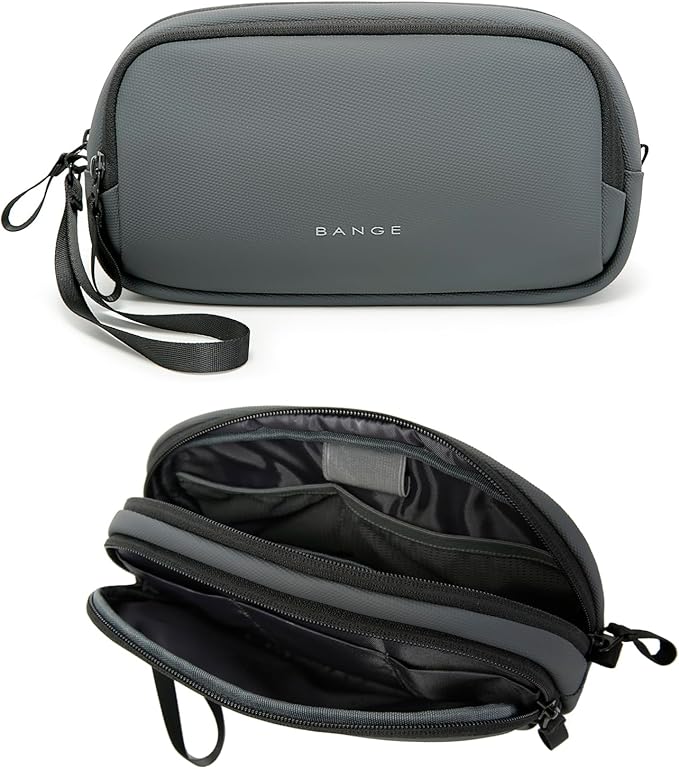 BANGE Cable Organizer Pouch，Water Resistant Tech Accessories Bag Carry Storage，Electronic Accessory Case for Charger, Cables, Power Bank, Hard Drive, Cords