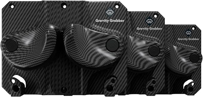 Gravity Grabber - Ultimate Ski & Snowboard Wall Rack | Secure, Non-Slip Storage | Fits Any Ski/Board | Garage Organization | Ski Storage Rack | Snowboard Storage Rack | Winter Gear Organizer | 3 Pck