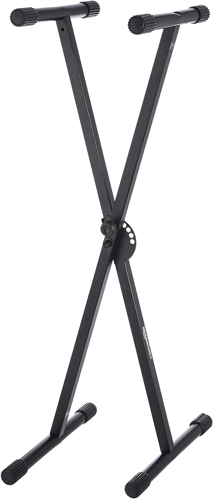 Amazon Basics Keyboard and Piano Stand, Adjustable Height, Portable Single-X-Shape, Black