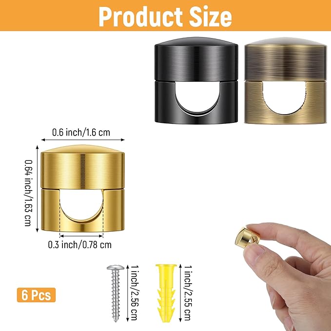 6 Sets Charger Holders for Cords Adjustable Cable Anchor Holders Adhesive Metal Cord Clips Organizer Wire Management Keeper Phone Charger Holder for Nightstand Desktop Wall Office Home