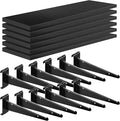 6 Pack GridWall Shelves with Metal Brackets, 16"x 6" Wooden Grid Wall Shelf Heavy Duty Organizer Accessories for Garage Home Visualizer Workbench and Bitchenette