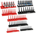 8 Piece Metric & SAE Socket Organizer Tray Set, 1/4-Inch, 3/8-Inch & 1/2-Inch Drive Standard & Deep Socket Holders for Toolboxes, Store 176 Sockets