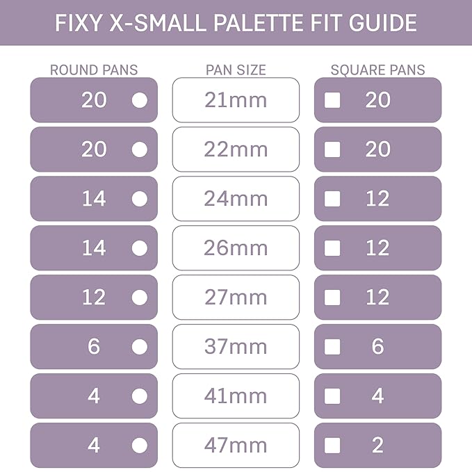 FIXY Extra Small Magnetic Makeup Palette | 4.8"x4.0" Clear-Top Organizer – Depot, Organize & Declutter Eyeshadow, Blush & More – Travel-Friendly, Customizable & Portable
