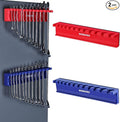 WORKPRO 2-Piece Magnetic Wrench Organizer, 24 Slots Wrenches Holder Fits SAE (5/16” to 3/4”) and Metric (9 mm to 20 mm), Premium Quality Wrench Rack Set to Keep Wrenches Organized