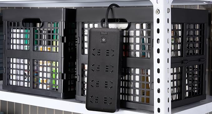 3-Pack Collapsible Plastic Storage Crates,Foldable Crates for Storage,16L (Black)