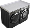 Kaboon Washer Dryer Countertop, Melamine Countertop with Edge Rails - 27.5" Depth x 54" Width Laundry Room Organization, White Rock