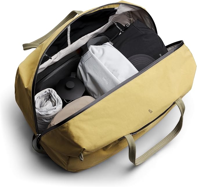 Bellroy Venture Ready Duffel 55L (large-format travel bag with streamlined organization and rugged materials) - Safari