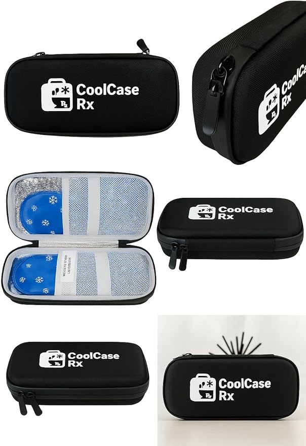 Insulin Cooling Case – Portable Travel Medication Bag with Ice Pack for Diabetes & Temperature-Sensitive Medicine (Black)