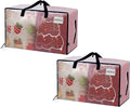 VENO 2 Pack Moving Bags and Large Christmas Decoration Storage Bins with lids. Alternative to Moving Boxes, Packing Supplies for College. Heavy Duty Totes (Clear, 2 Pack)