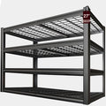 62" Wide Heavy Duty Garage Shelving Units, 4-Tier Deep Storage Shelves,Black Metal Garage Shelves,Steel Shelf,Large Storage Rack,Industrial Shelving for Shop, 62" W x 27" D x 62" H