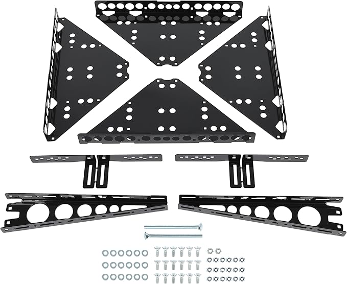 Kojem RV Bumper-Mounted Generator Cargo Carrier for Campers Trailers RV Rear Luggage Basket Rack Tray Kit Assembly Weighs 15 Pounds and Carries 200 Pound-Feet
